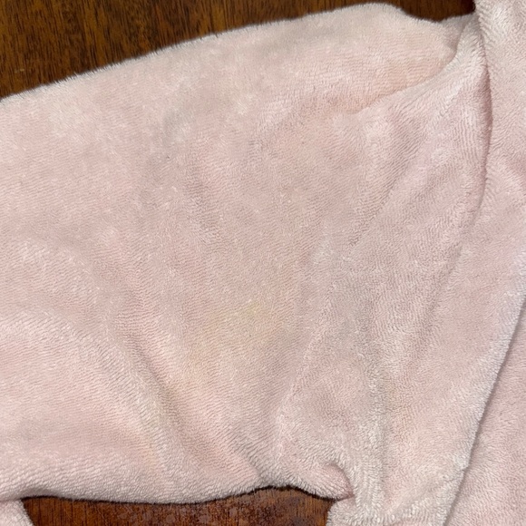 Y2K Burberry London Terry Cloth Feel Light Pink Zip-Up Hoodie - Picture 10 of 14